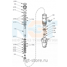 24H006 Graco Ремкомплект REBUILD PUMP LOWER CS